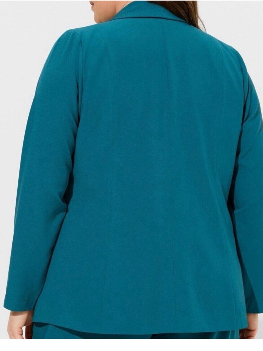 Torrid Classic Shawl Collar Blazer size 4XL Teal - Picture 2 of 5
